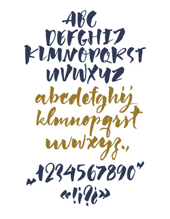Handwritten script font.のイラスト素材