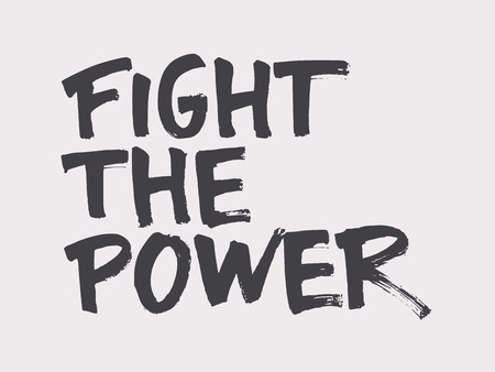 Fight the power. Resist lettering. Fight as a girl. Don't give upのイラスト素材