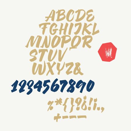 Stay Tuned Handwritten Bold Italic Font. Brush Scriptのイラスト素材