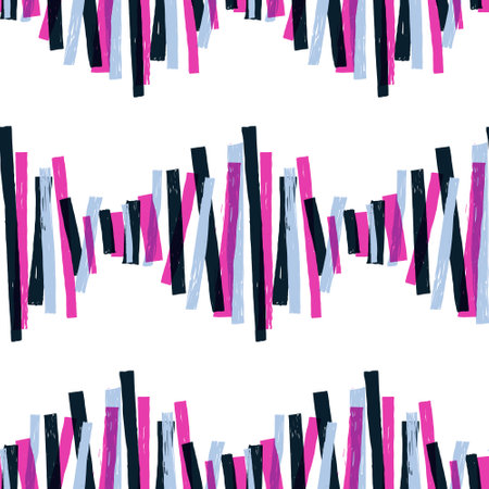Irregular stripes wave, ripple, trembling hand. Abstract minimal template cover textile home decor. Water texture background. Vector illustrationのイラスト素材