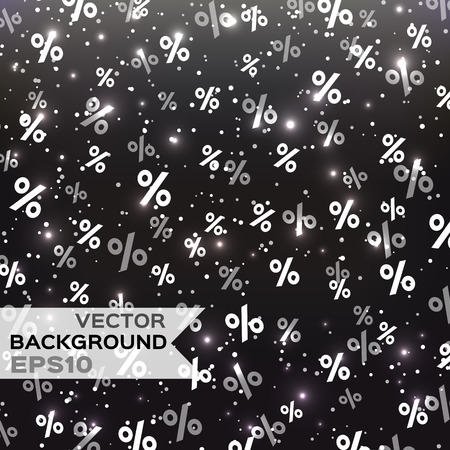 Vector background with percents. Sale, shopping, blur, shine. EPS10のイラスト素材