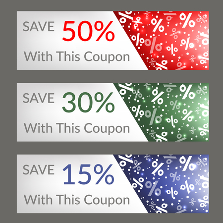 Set of three sale banners. Vector illustration. EPS10のイラスト素材