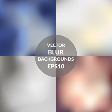 Set of abstract blur vector backgrounds. EPS10のイラスト素材