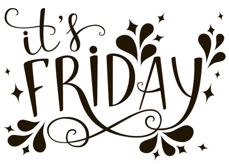 It s friday. Brush hand lettering.のイラスト素材