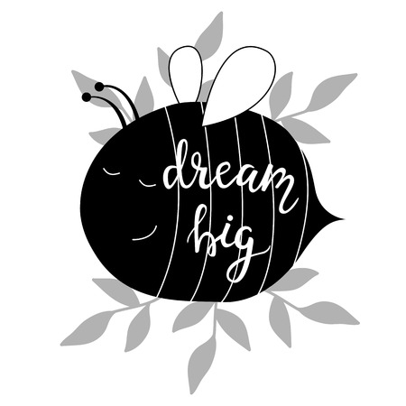 Vector background with beeのイラスト素材