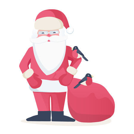 Santa Claus on white backgroundのイラスト素材