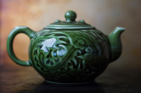 One chinese tea pot for traditional tea ceremonyの写真素材