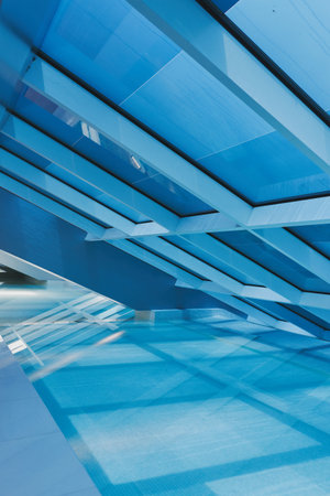 DUBAI, UNITED ARAB EMIRATES - August, 2022: Interior design inside Mohammed Bin Rashid Libraryのeditorial素材