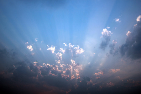 Beautiful sky and clouds at sunset.