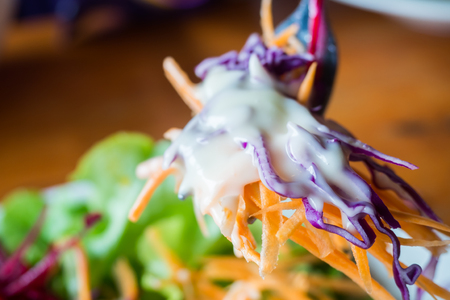 Vegetables salad close up.の写真素材