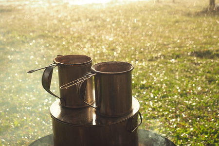 Ancient coffee pot Thai style.の写真素材
