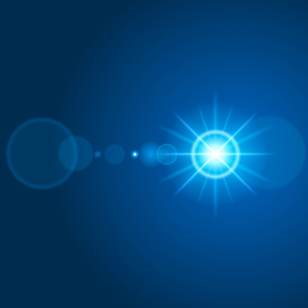 Sun with lens flare lights template and vector background. Special Effect Glowing Rays. Good for promotion materials, Brochures, Banners. Abstract Backdrop.のイラスト素材