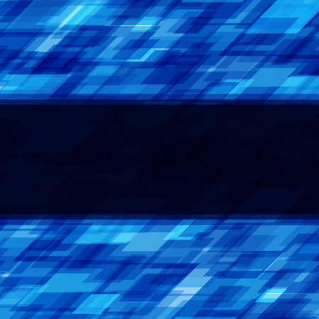 Abstract geometric squares lines blue vector background. Good for promotion materials, brochures, banners. Abstract Backdrop, Technology Background.のイラスト素材