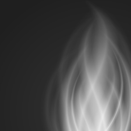 Abstract fire smoke light on black background vector illustration. Burning flames translucent elements special glowing effect.のイラスト素材