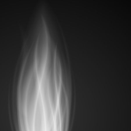 Abstract fire smoke light on black background vector illustration. Burning flames translucent elements special glowing effect.のイラスト素材
