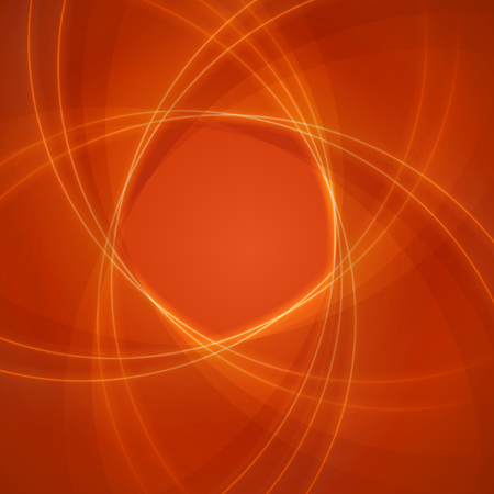 Smooth light orange waves lines vector abstract background. Good for promotion materials, brochures, banners. Abstract Backdrop, Technology Background. Glowing effects.のイラスト素材