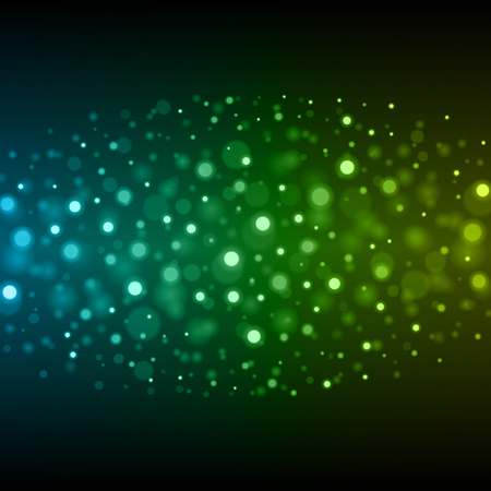 Abstract Light Blue Green Bokeh Background Vector Illustration. Magic Defocused Glitter Sparkles. Good for promotion materials, Brochures, Banners. Abstract Backdrop.のイラスト素材