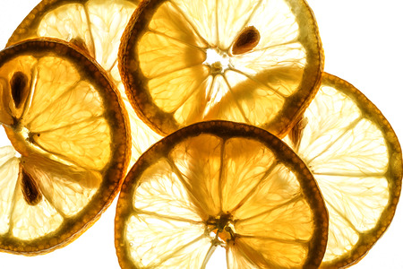 slices of lemon - macro detailの写真素材