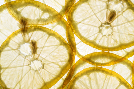 slices of lemon - macro detail