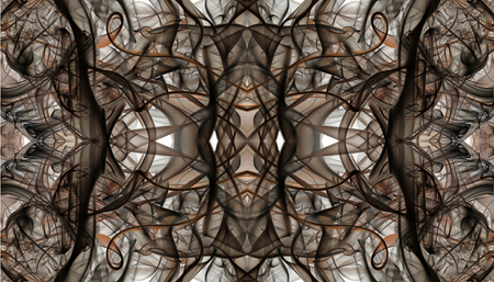 Smoke on a black backgroundの写真素材