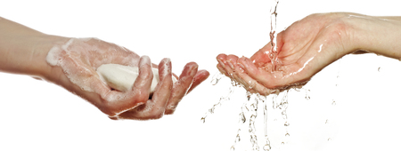 wash handsの写真素材