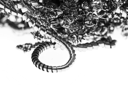 metal shavings in the detail - macro pictureの写真素材