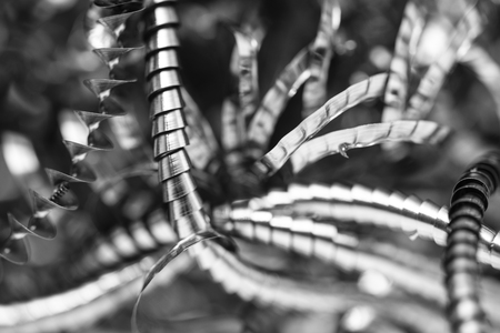 metal shavings in the detail - macro pictureの写真素材