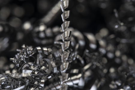 metal shavings in the detail - macro pictureの写真素材