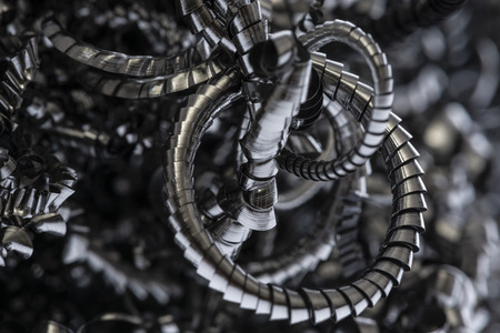 metal shavings in the detail - macro pictureの写真素材