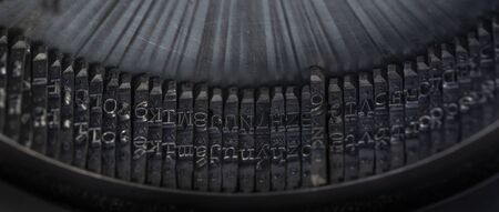 old retro typing machine in the detail -  vintage typewriter machineの写真素材