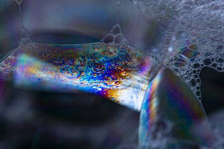 soap bubbles close up in the detail - macro photography