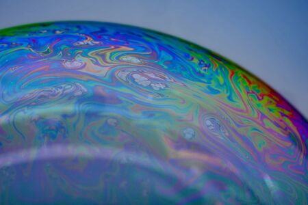 soap bubble close up in the detail - macro photographyの写真素材
