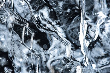 ice texture close up in the macro detailの写真素材