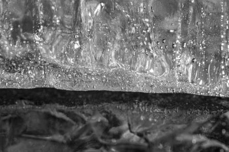 ice texture close up in the macro detailの写真素材