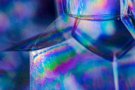 soap bubbles close up in the detail - macro photography