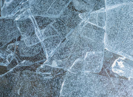 pieces of ice texture close up in the macro detailの写真素材