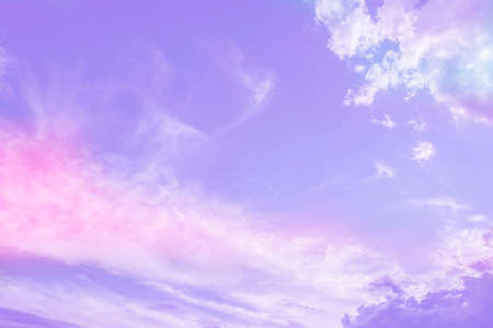sky with clouds - close up texture in pastel colorsの写真素材