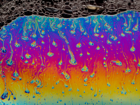 soap bubbles close up in the detail - macro photography