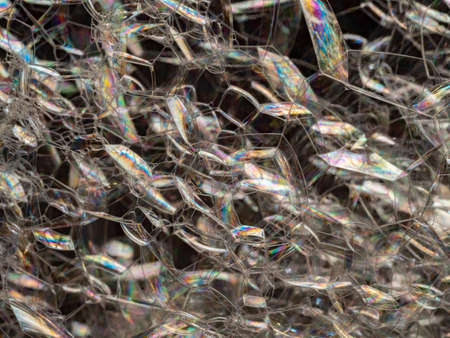soap bubbles close up in the detail - macro photographyの写真素材
