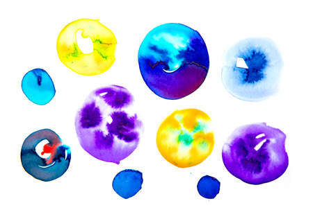 watercolors on paper - textured backgroundの写真素材