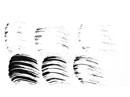 Black marks of watercolor paint. Aquarelle background textureの写真素材