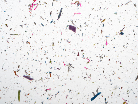 Microplastics in water - polluted water - macro photography