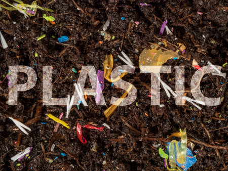 Microplastics in soil  - soil contaminated with mineral microplastics