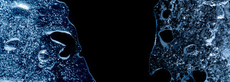 ice texture close up in the detail - macro photographyの写真素材