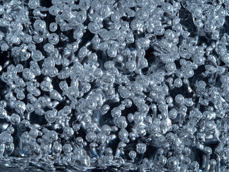 ice texture with bubbles close up in the detail - macro photography