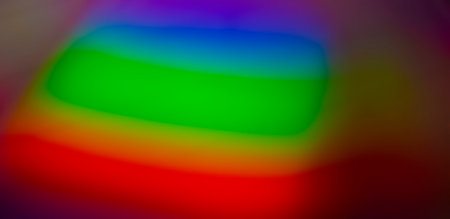 Rainbow colored bokeh abstract  background - Modern gradient design art pictureの写真素材