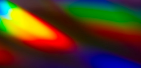 Rainbow colored bokeh abstract  background - Modern gradient design art pictureの写真素材