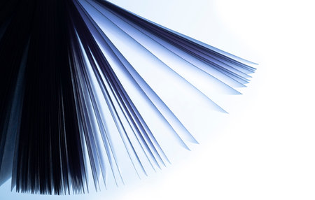 an abstract structure made of paper sheets in the detailの写真素材