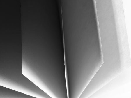 an abstract structure made of paper sheets in the detailの写真素材