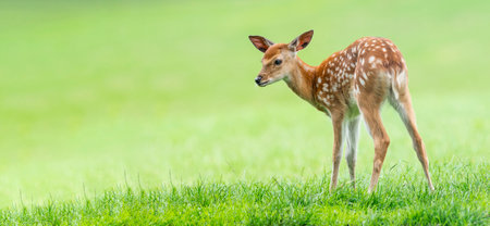 fallow deer- baby animalの写真素材